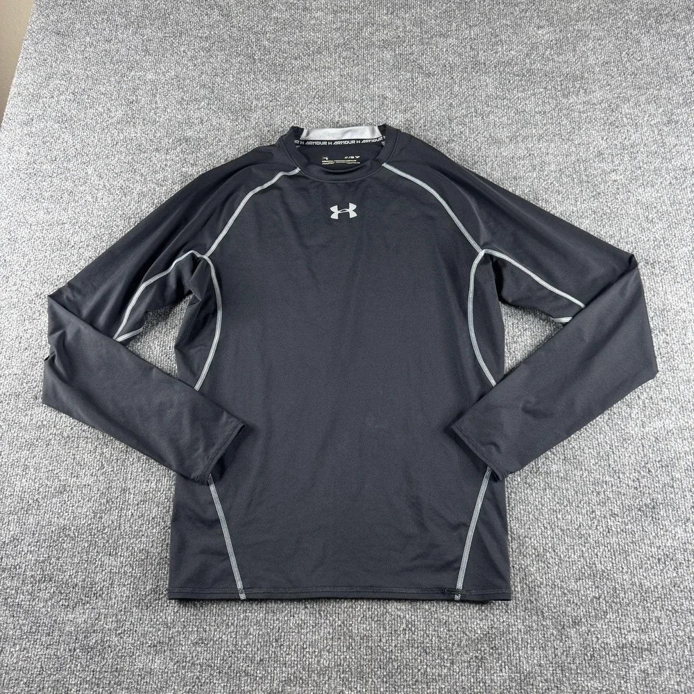 Under Armour HeatGear Shirt Mens XL Black Long Sleeve Compression Base Layer